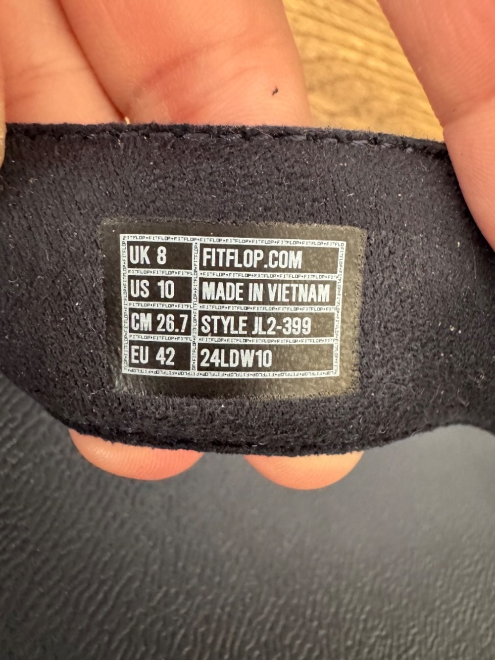 New FItFlop Lulu Crystal Mix Toe Post Sandal Midnight Navy Women's Size 10 - Picture 8 of 10